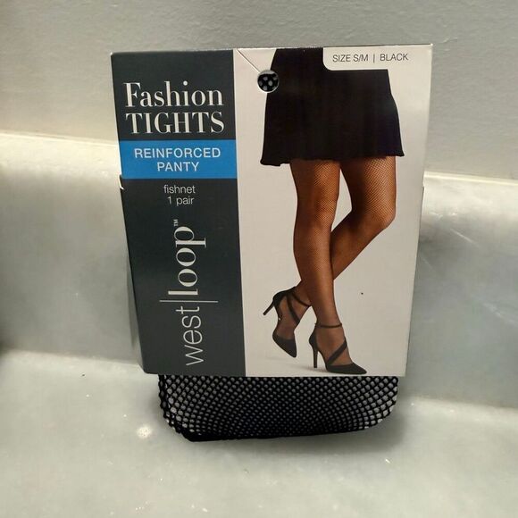 Lot Of 4 NWT Nine West Thi-Hi West Loop & Secret Wishes Tights Black Medium - Picture 3 of 5